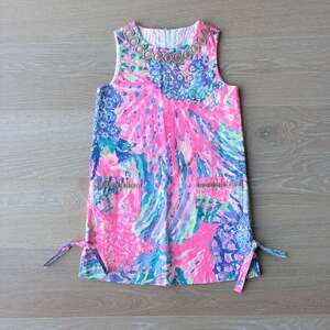 Lilly Pulitzer Girl's Little Lilly Classic Shift Dress sz 8
